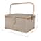 SINGER® Linen Fabric Large Sewing Basket